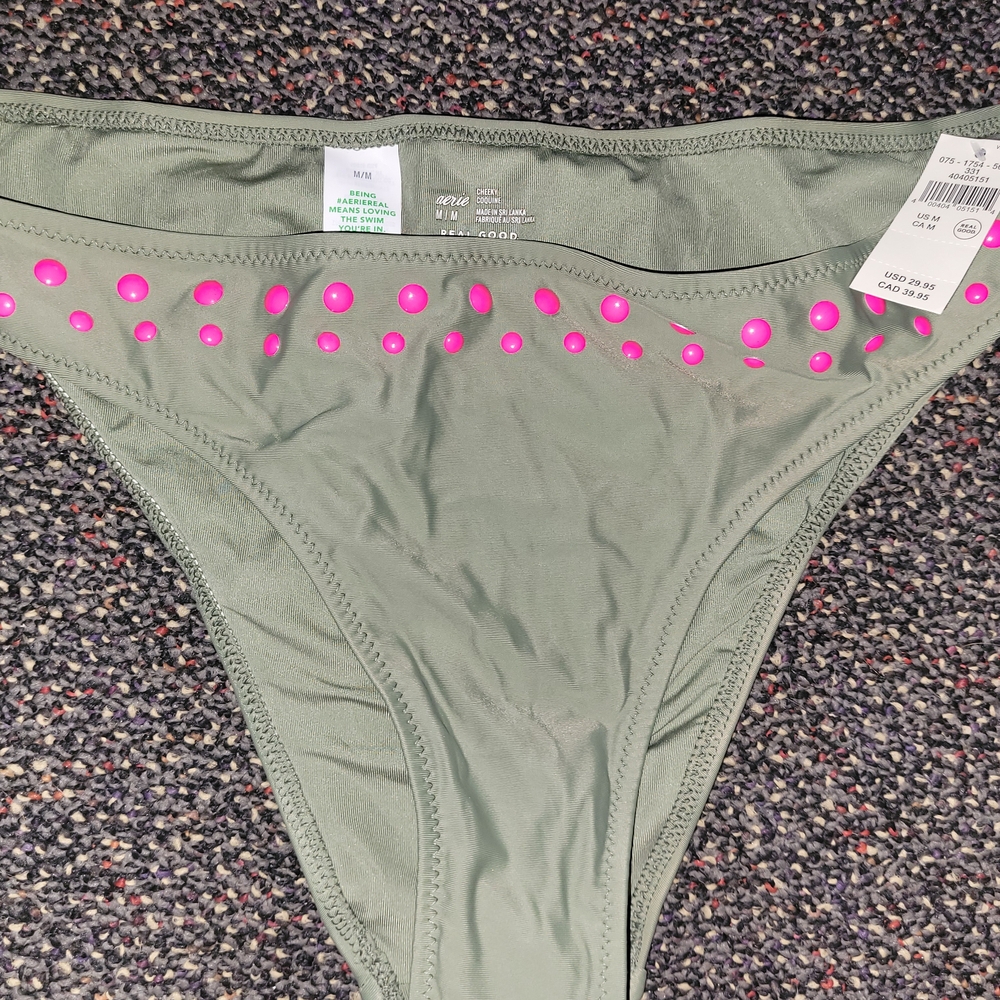 Nwt Aerie Green and Pink Bikini - Picture 2 of 7